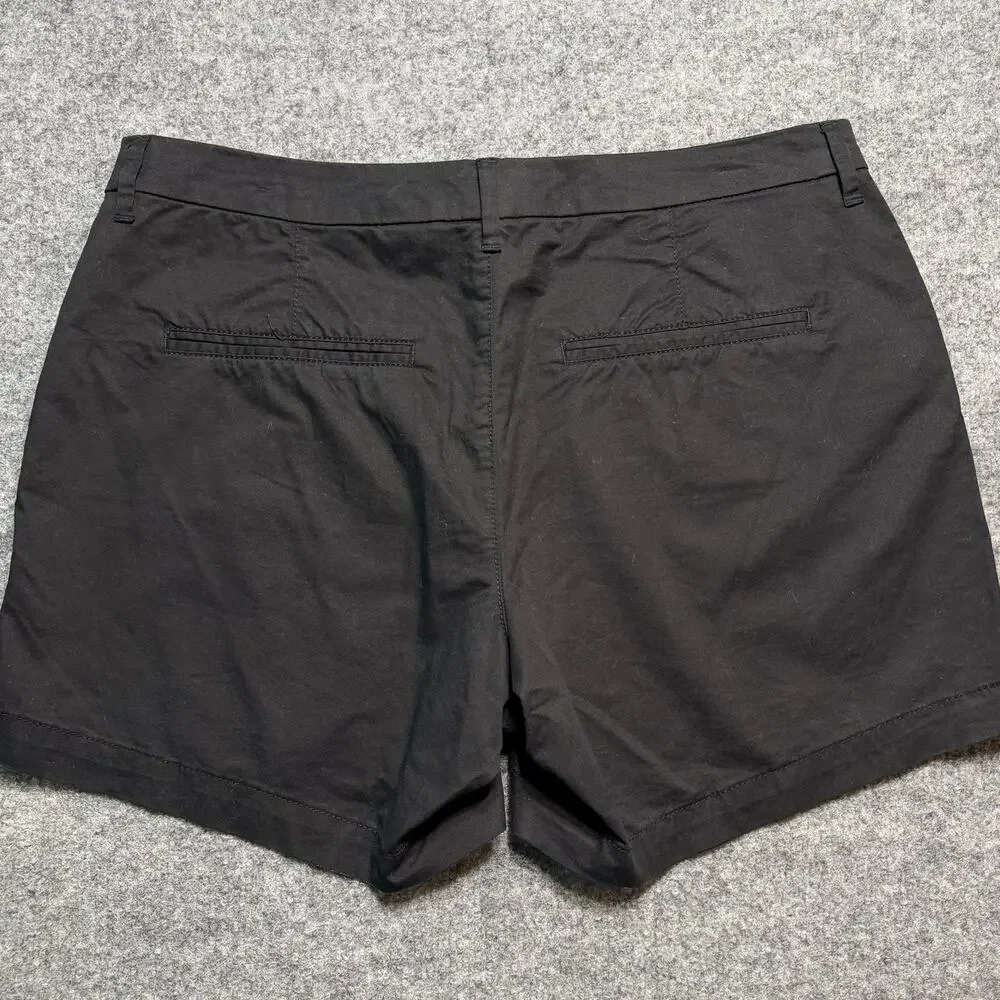 Old Navy Women’s Black Chino‎ Shorts Size 12 Stretch Cotton